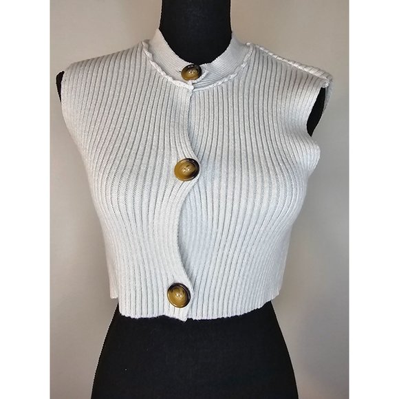 FREE PEOPLE size S women's cropped‎ knit vest - Picture 5 of 12